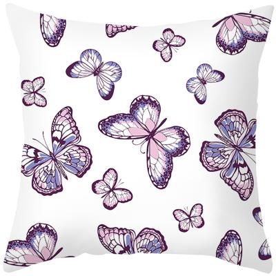 China Hot Sale 3D Printing Butterfly Pillowcase Cushion Cover Pillow Case Anti-static Bedroom Sofa Gift Home Decoration for sale