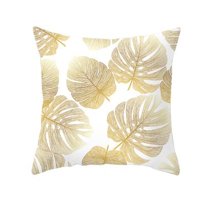 China Anti-Static Printed Bedroom Sofa Gift Gold Foil Pillow Case Cushion Cover Pillow Case Decoration For Car Home Chair for sale