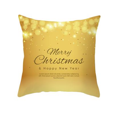 China Wholesale Anti-static Gold Xmas Christmas Printed Plaid Red Tile Pillow Case Covers Pillowcase Cushion Case for sale