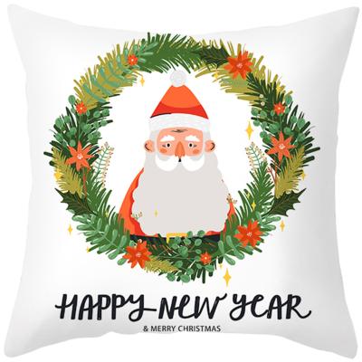 China Merry Christmas Tiles 3D Printing Anti-Static Pillow Case Sofa Cushion Covers for Sofa Bed Room Home Decoration 45x45cm for sale