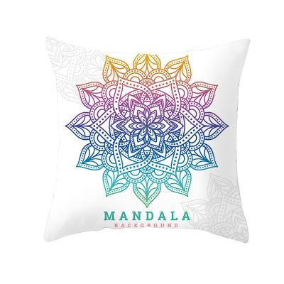 China Vintage Anti-Static Tribal Elephant Mandala Print Home Decorative Pillowcases Blue Red Tile Case Cushion Cover 18 x 18 inch for sale