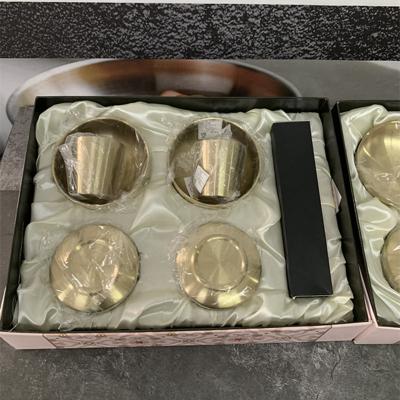 China Sustainable Meal Gift Set Korean Tableware Stainless Steel Gold Bowl Cup Chopsticks Spoon 18 Pieces Set 27 Pieces Custom Set for sale