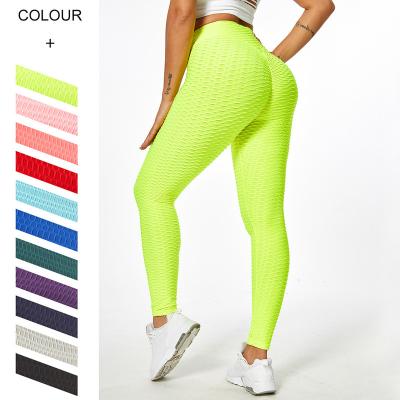 China Breathable Cheap Price High Waisted Yoga Pants Butt Lift Up Tight Women's Bubble Yoga Panties For Women for sale