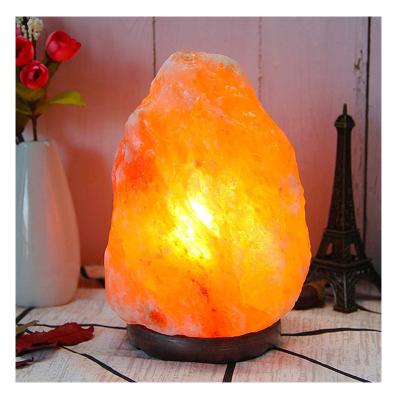 China 2021 Himalayan rock salt lamp newcomer salt lamp wooden base cheap natural Himalayan night light Himalayan rock salt lamp for sale