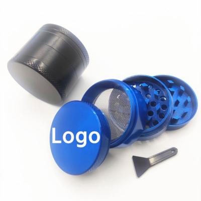 China Custom Logo Portable Smoking Accessories Herb Grinder Zinc Alloy Metal 4 Layers Weed Grinder for sale