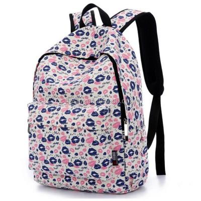 China Stylish Anti-theft Girls Calico Sublimation Printing School Backpack Bag for sale