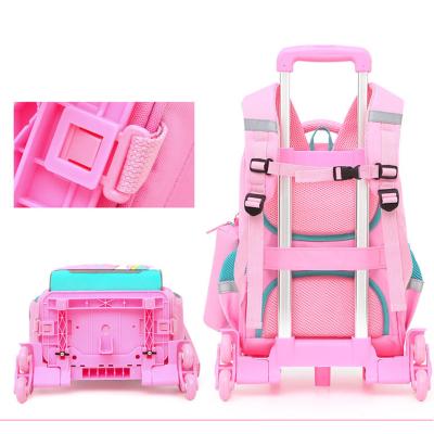 China 2021 waterproof OEM BSCI/Sedex backpack kids trolley bag school backpack with wheel china supplier trolley bag for sale