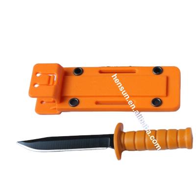 China Mini Stainless Steel Tactical Military Non-variable fixed blade hunting knife with sheath for sale