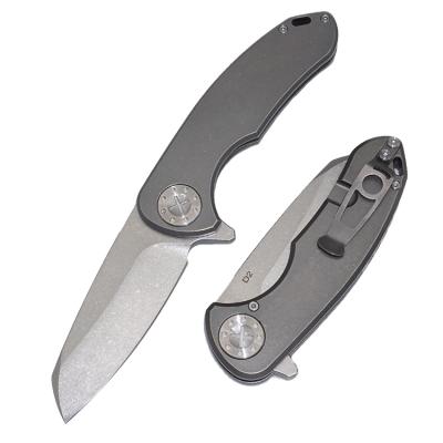 China High Quality Non-variable D2 Blade Pocket Knife Folding Knife With TC4 Titanium Alloy Handle for sale