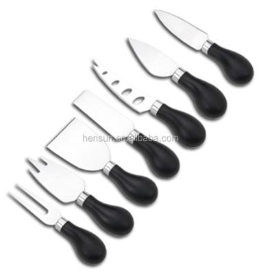 China Sustainable Stainless Steel Slicer 7pcs Cheese Knife Set With PP Handle Mini Cheese Fondue Set for sale