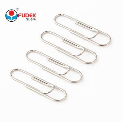 China Special Shape Metal Stainless Steel Mesh Flat Gold Color Shaped Metal Giant Logo Custom Paperclip for sale