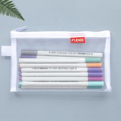 China Schools & Wholesale Offices Custom Boy Cheap Canvas Pencil Pouch Cute Packing Gift Felt Pen Zipper Plastic Bag Pencil Case With Stationery for sale