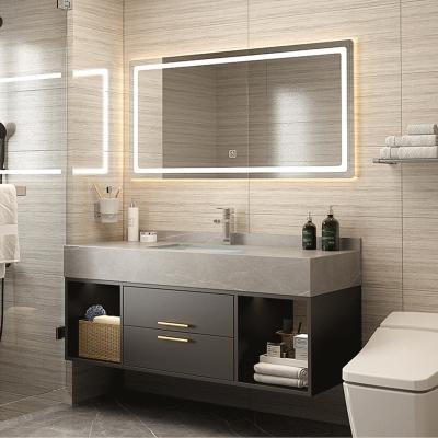 China Hot Sale Modern Bathroom Furniture Luxury Waterproof Vanity Sink Sets Clearance Wall Mounted Bathroom Cabinets And Vanities for sale