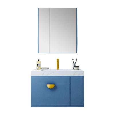 China Single Modern Bathroom Vanity Set Tabletop Sink Bathroom Vanity Cabinets for sale