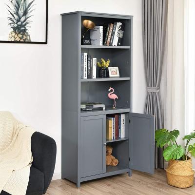 China Customized Bookcase And Standing Wooden Shelves Bookcase With Storage for sale