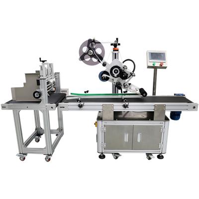 China PLC Core Components Automatic Surface Labeling Applicator for Socks Package Flat Pouch for sale