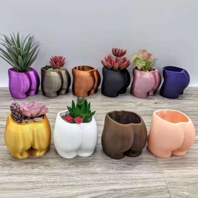 China Hot Sale PVC Boho Feminist Home Decor Female Butt Planter Body Shape Porcelain Flower for sale