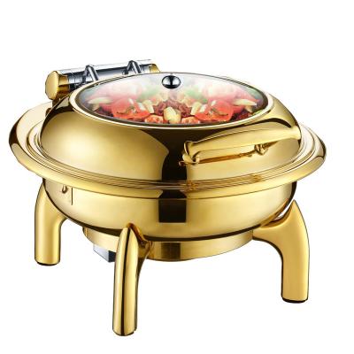 China Wholesale Factory Support Customization Buffet Server Food Warmer Beetle Single Chafing Dish Hydraulic Electric Tease Dish 1/1 for sale