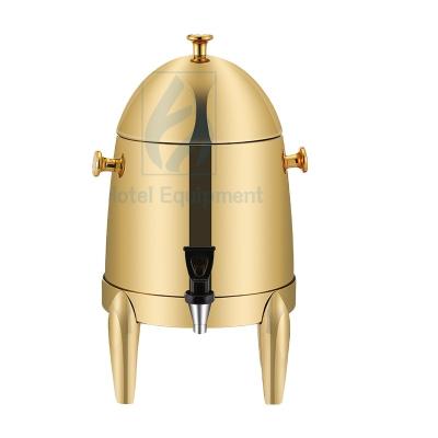 China Picture (5) Gold Stainless Steel Head Cold Beverage Dispenser With Tap High Quality Portable Cold Beverage Dispenser Juice Dispenser for sale