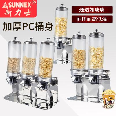 China Hot Selling Triple 4L Stainless Steel Cereal Base Double And Triple Acrylic Cereal Dispenser Dispenser For Hotel Breakfast Supply Single Diagram 1 for sale