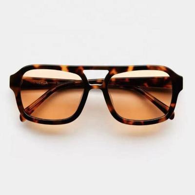 China Fashion Acetate Sunglasses Double Beam Trend Sunglasses European and American Custom Fashion Acetate Sunglasses Generous Men Women for sale