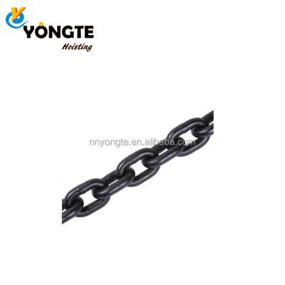 China Industrial Black Color 9mm G80 Welded Steel Chain for sale