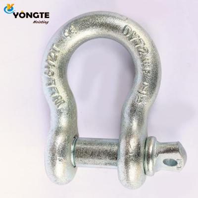 China Heavy Industry Forged Galvanized 6.5ton Screw Pin Omega g209 Bow Shackle for sale