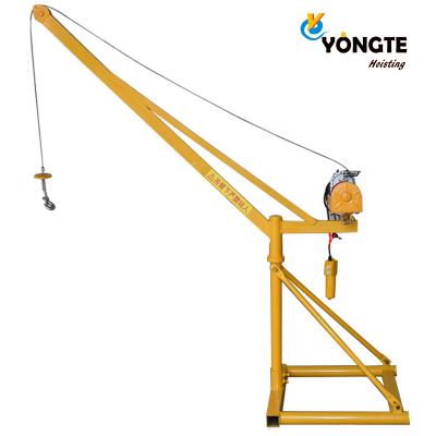 China TRUCK CRANE 200kg mini electric crane with 220V 20M cable lifting mini crane for sale