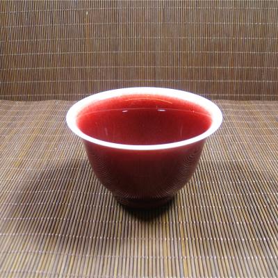 China China traditional red color stocked porcelian tea cups for sale