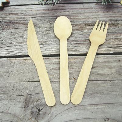 China Factory Sale Wood Biodegradable Wooden Cutlery Sets for sale