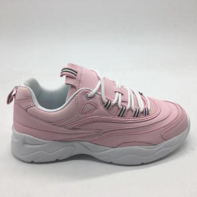 China Custom Chinese EVA Supplier Lace Up PU Female Shoes Sport Sneakers for sale