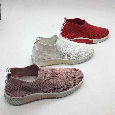 China EVA Lady Knit Sock Sneakers Slip On Injection Casual Shoes for sale