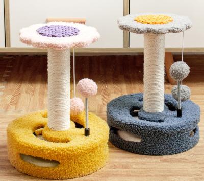 China Viable Style Fashionable Mini Cat Toy Cat Tree Tower Scratcher for sale