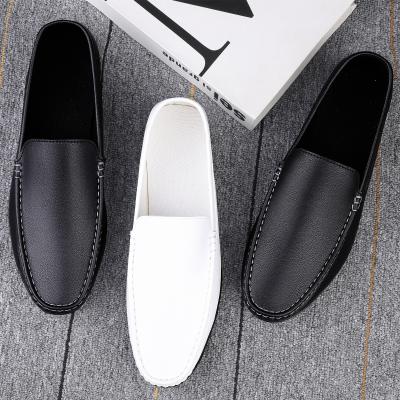 China New Promotion Deodorization Black Laceless Business Leather Business Shoes Formal Male Shoes for sale