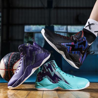 China CUSHIONING New Products Custom Made Basketball Shoes Lightweight Durable Anti-slippery Warm Men High Top Sneakers for sale