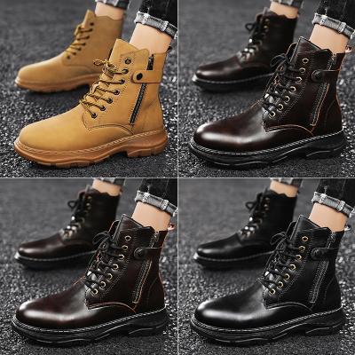 China Fashion Hot Trend Deodorization New Products Simple Leather Casual Men Martin Boots for sale