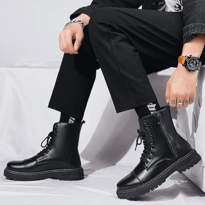 China New Autumn Winter Platform Leather Ankle Deodorization Casual Boots Men's Winter Boots for sale