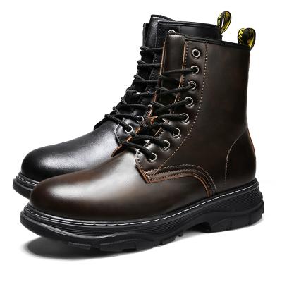 China Men's Over-the-Top Thick-Soled Martin Boots Of New British Fashionable Deodorization Leather Boots for sale