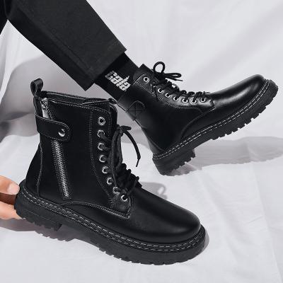 China Popular Comfortable Deodorization Personality Lace Up Boots Men Casual Martin Boots for sale