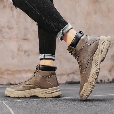 China 2021 New Men's Martin Boots Over Mid Autumn Winter British Style Casual Deodorization for sale