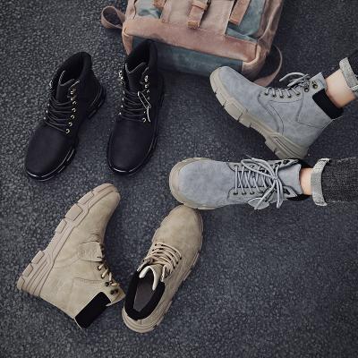 China 2020 Outdoor Deodorization Factory Price OEM Ankle Boots Lace Up Anti Slip Martin Boots For Men for sale