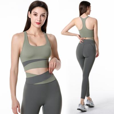 China X-CHENG Breathable Summer Fitness Women Yoga Set Sport Gym 2 Piece Sports Bra Yoga Leggings Set Yoga Wear Workout Sets for sale