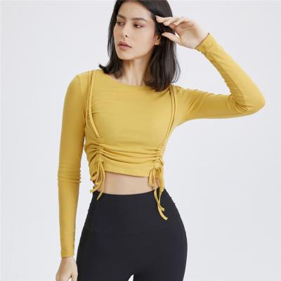 China Breathable Anti-Bacterial Anti-Odor Active Stretch Women Sport Yoga Tops Long Sleeve for sale