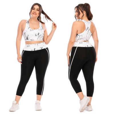 China X-CHENG Breathable Fitness Wear Sports Yoga Bra And Leggings Set Sports Bra Plus Size Yoga Pants Set for sale