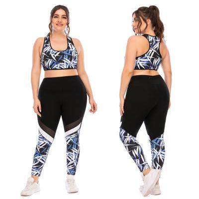 China X-CHENG Breathable Printed Custom Active Wear Sports Fitness Bra Plus Size Yoga Women's Leggings for sale