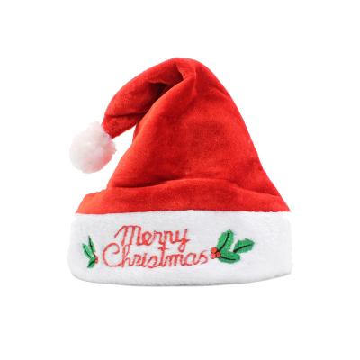 China Christamas Decoration Hot Sale Led Adults Sublimation Christmas Santa Hat Kids Baby Christmas Hat for sale