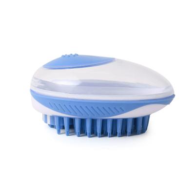 China Stocked Pet Grooming Brush for Bathing MassageRubber Shampoo Comb with Adjustable for sale