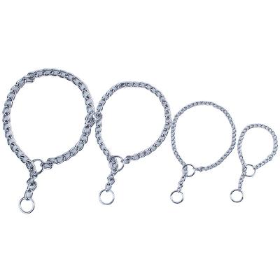 China High Quality Double Stocked Ring Twisted Chain Stainless Steel Choker Dog Pet Collars for sale