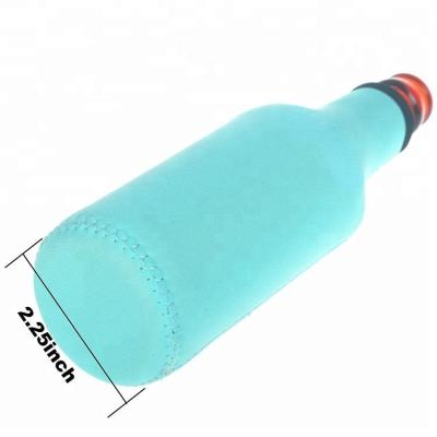 China Reusable Premium Manufacturing Neoprene Beer Bottle Cooler Holder Insulated Wine Beer Cooler Sleeve With Zipper for sale