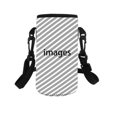 China 2022 High Quality Customized Waterproof Neoprene Insulated Water Bottle Holder Sleeve With Adjustable Shoulder Strap for sale